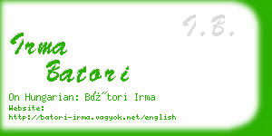 irma batori business card